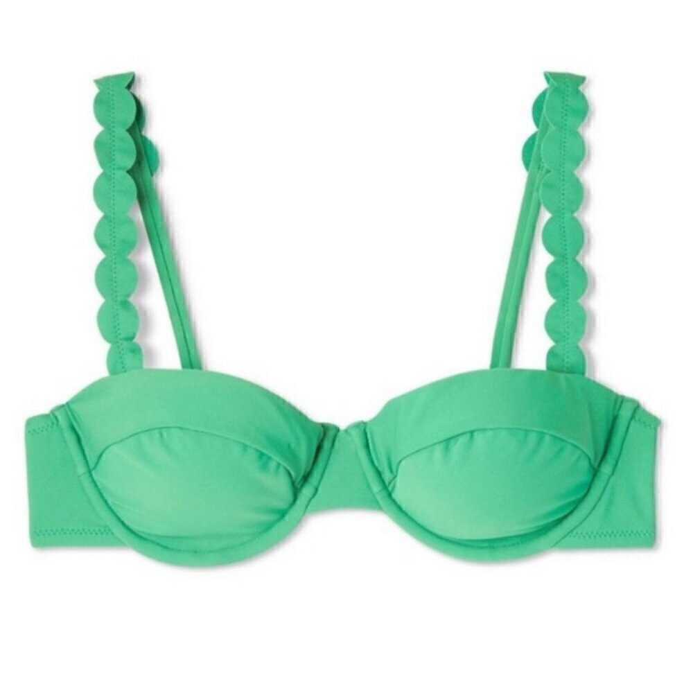 Rhode X Target Scallop Edge Bikini Top LARGE NWOT